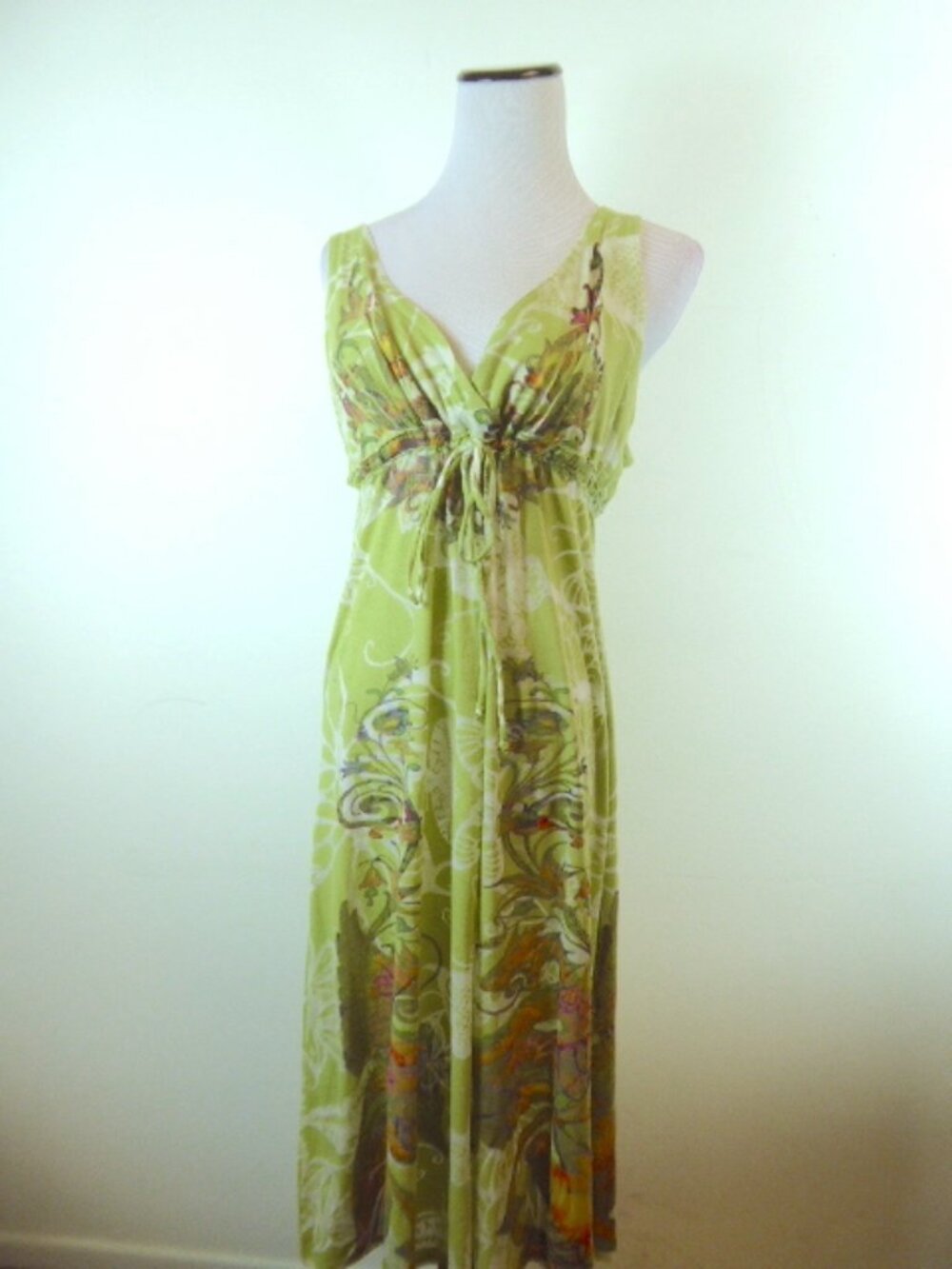 BUTTERFLY DROPOUT V NECK DRAGON DRESS XL boho hippie